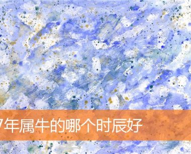 97年属牛的哪个时辰好