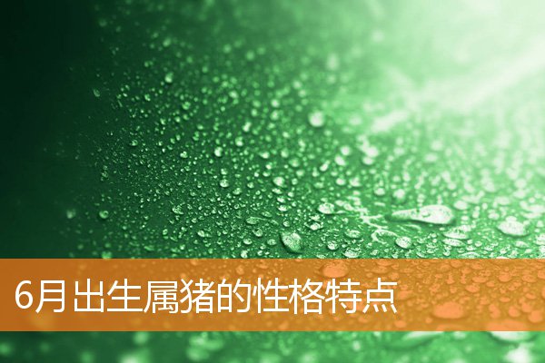 6月出生属猪的性格特点