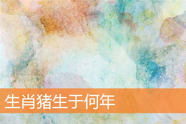生肖猪生于何年