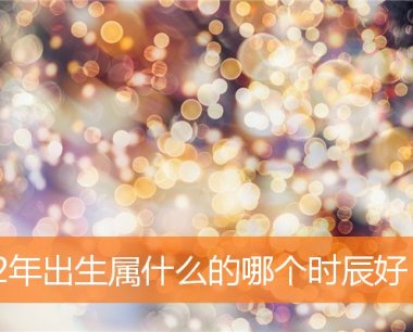 02年出生属什么的哪个时辰好