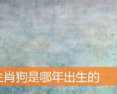 生肖狗是哪年出生的